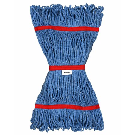 Alpine Industries 1in Head and Tail Bands Blue Loop End 16oz Cotton Mop Head, Red ALP302-01-1R